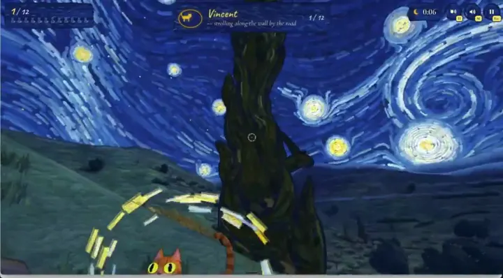 3D-игра: поиск котов в картине: кадр ролика