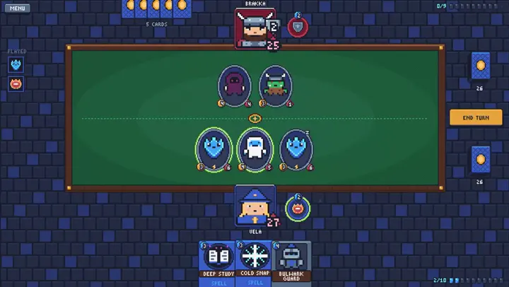 Пиксельная карточная дуэльная игра: кадр ролика